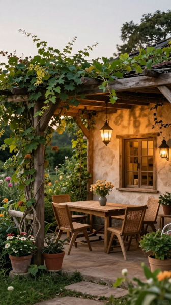 Pergola With Climbing Vines