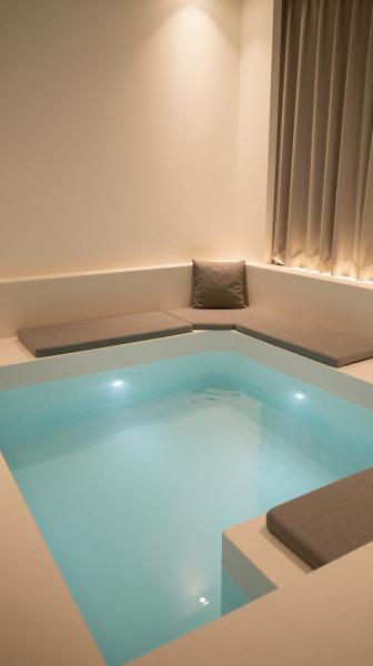 Plunge Pool with Built-in Seating