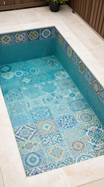 Plunge Pool with Tiles Patterns