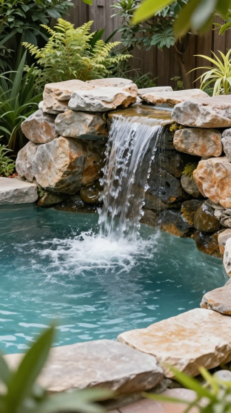 Plunge Pool with Waterfall Feature