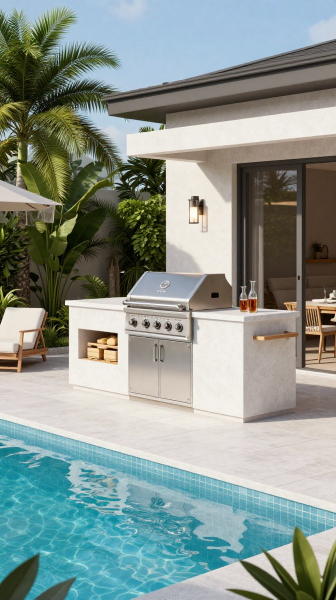 Poolside Outdoor Kitchen