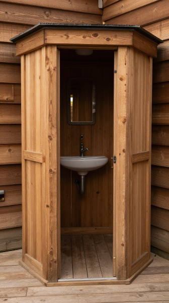 Rustic Wooden Outdoor Bath