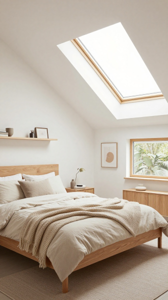 Scandinavian Inspired Loft Sleeping Space