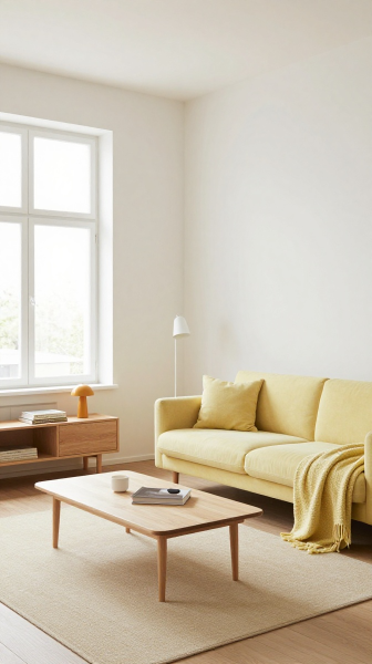 Scandinavian Yellow Living Room