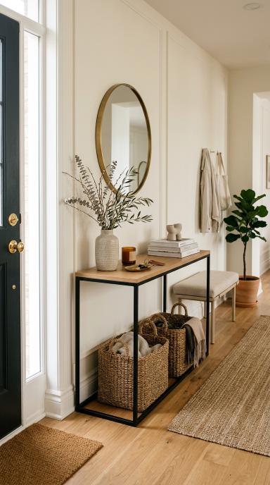Small Console Table with Storage