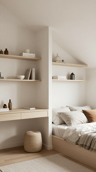 Small Loft Bedroom With Smart Layout