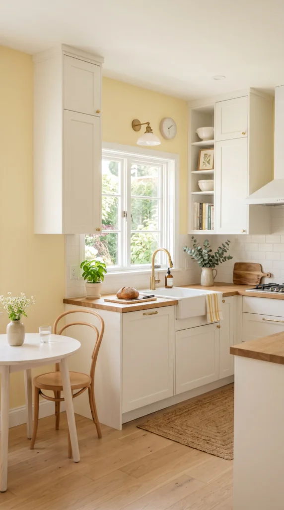 Soft Pastel Yellow Kitchen