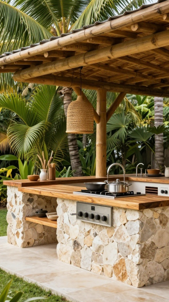 Tropical Outdoor Kitchen