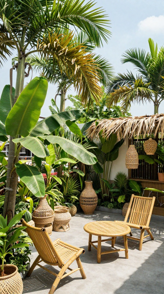 Tropical Rooftop Jungle Oasis