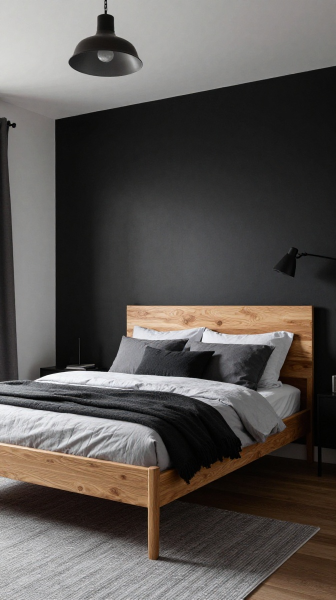 Try a Black and Wood Design Theme