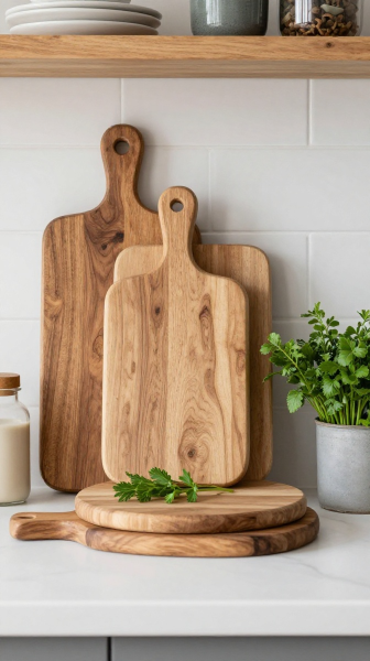 Use Wooden Cutting Boards As Decor