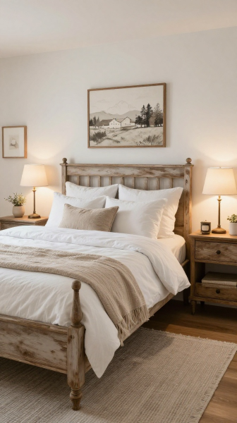 Vintage Farmhouse Bed Frame