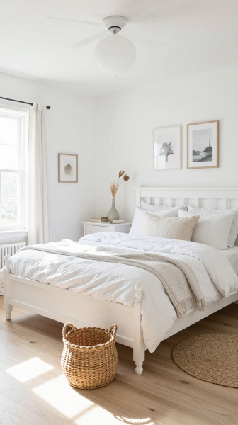 White Farmhouse Bedroom Design