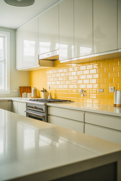 Yellow Backsplash Design