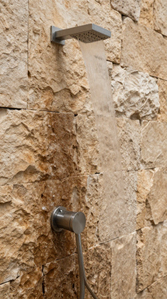 stone Wall Outdoor Shower