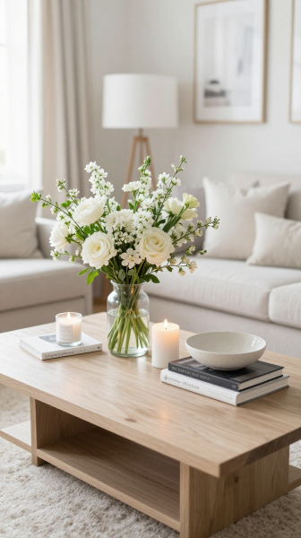 Create a Coffee Table Spring Vignette