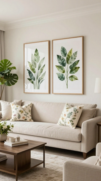 Refresh Your Living Room With Botanical Prints
