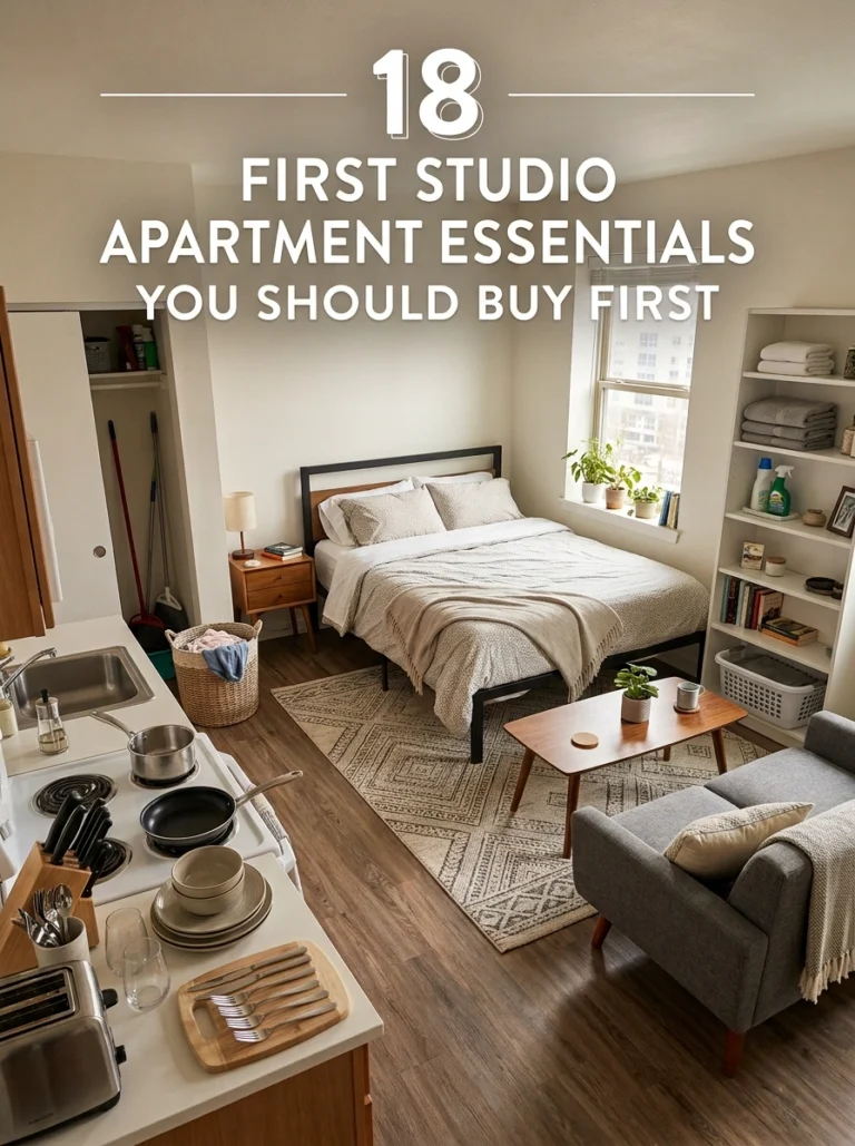 first studio apartment essentials