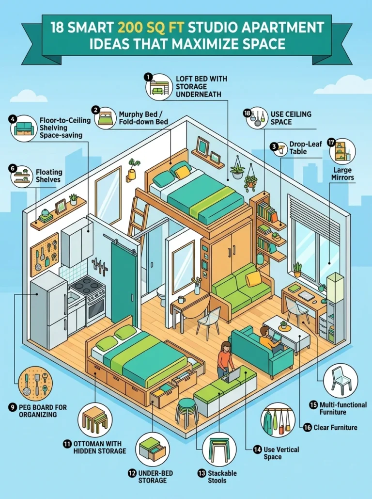 18 Smart 200 Sq Ft Studio Apartment Ideas That Maximize Space