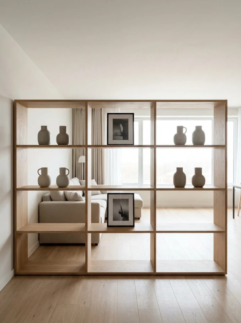 studio apartment shelf decor