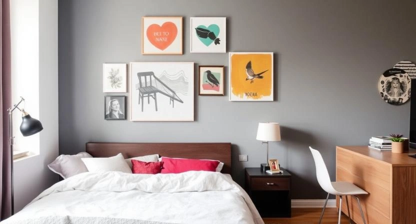 studio apartment wall art
