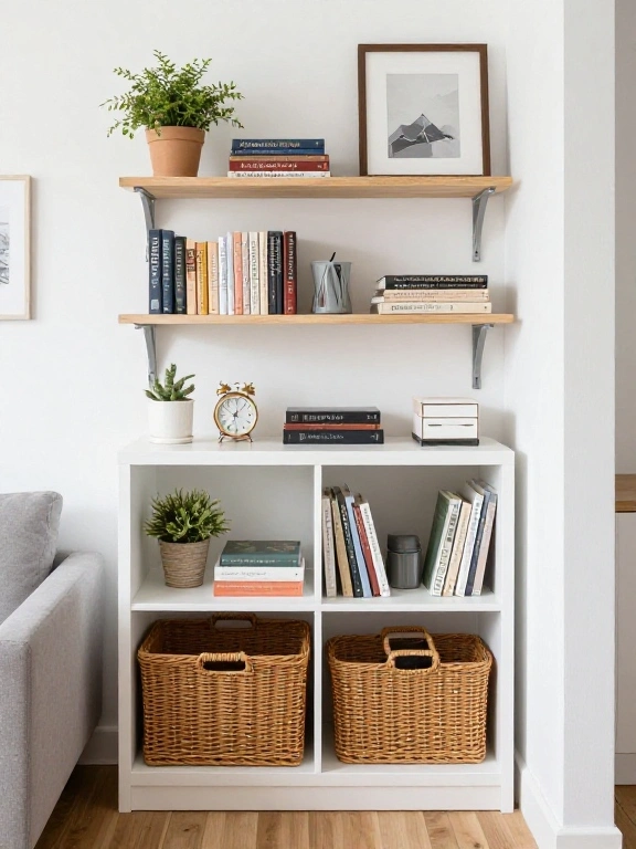 tiny studio apartment organization