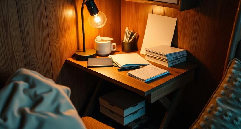 A Homework Corner That Doubles as Something Else After Bedtime