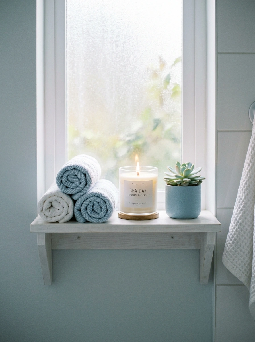 Bathroom Shelves That Turn a Tiny Ledge Into Serious Style