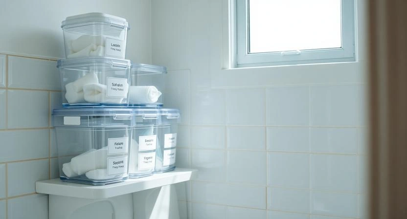 Bathroom Storage That Turns a Tiny Shelf Into Serious Capacity
