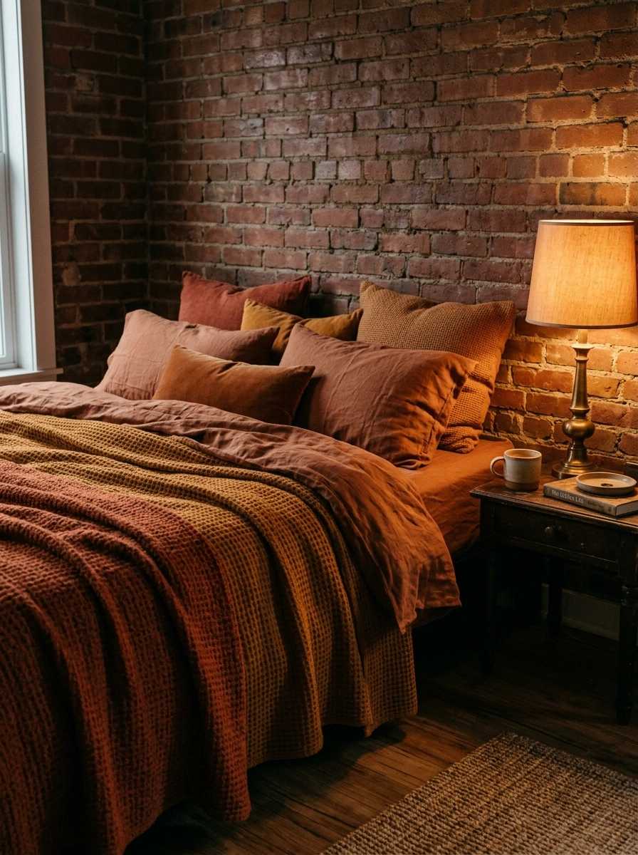 Bedroom Nooks Where Brick Adds Warmth Instead of Cold Edge