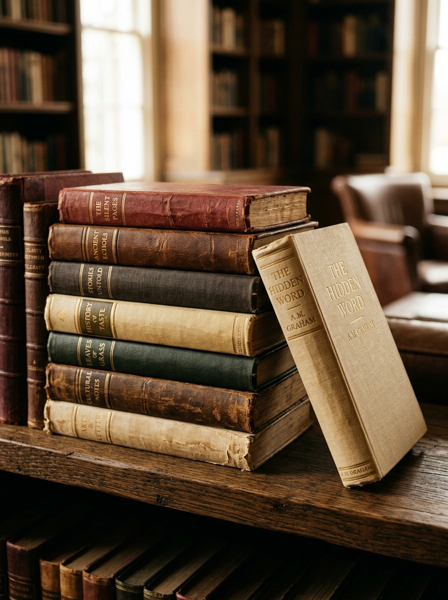 Books Stacked and Angled Like a Designer Actually Touched Them