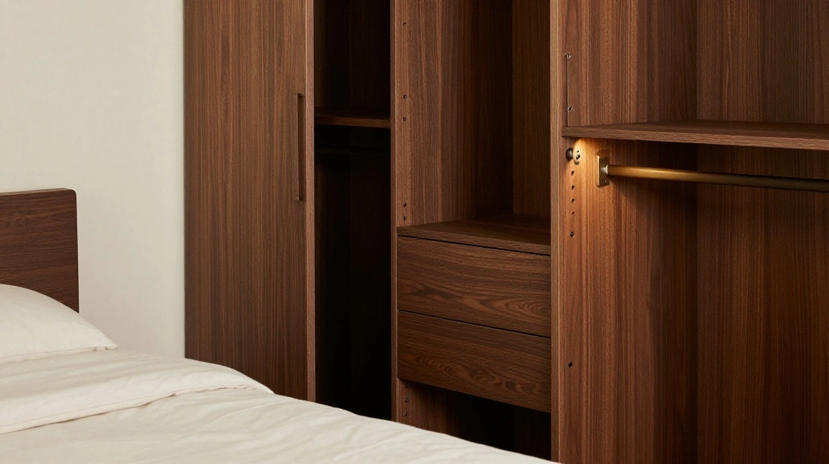 Closets Repositioned to Quietly Guard Your Sleeping Corner