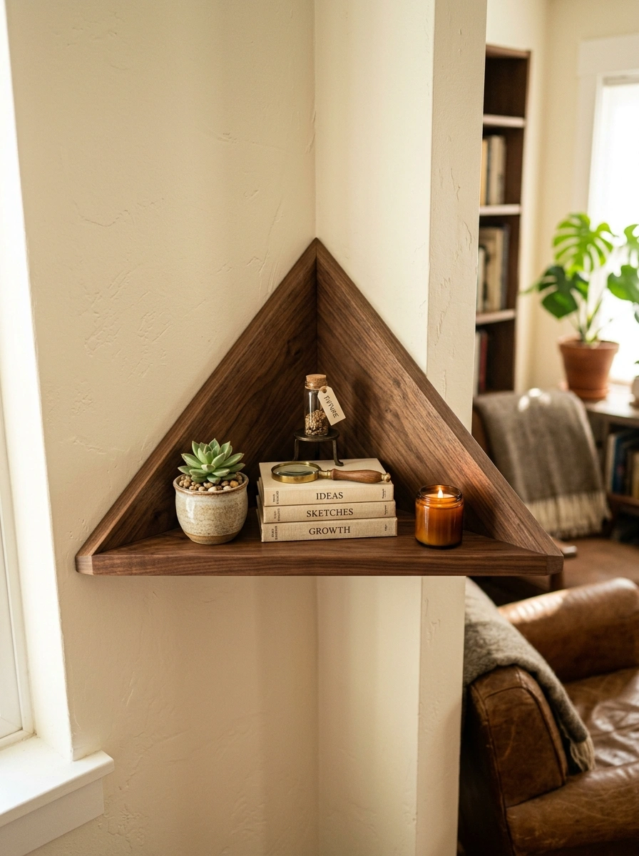Corner Shelves That Turn Dead Space Into a Styling Opportunity