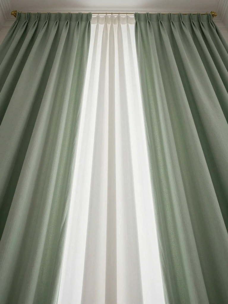 Curtains Hung High Can Stretch a Ceiling Without Any Construction