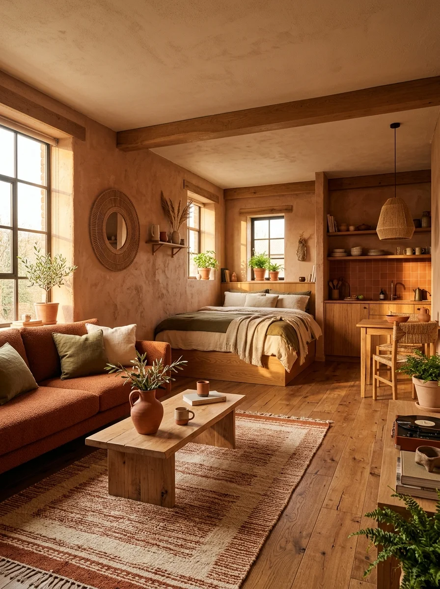 Earth Tone Studio Apartment Ideas That Rewrite What Warmth Looks Like