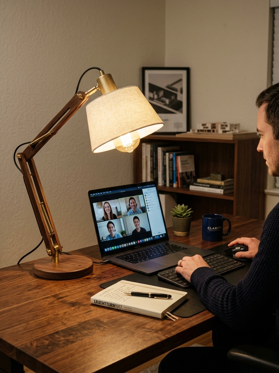 Home Office Lighting That Sharpens Focus Through Every Video Call