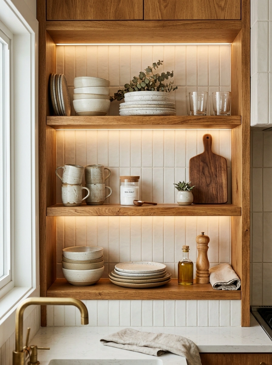 Kitchen Shelves That Blend Function With Genuine Visual Appeal