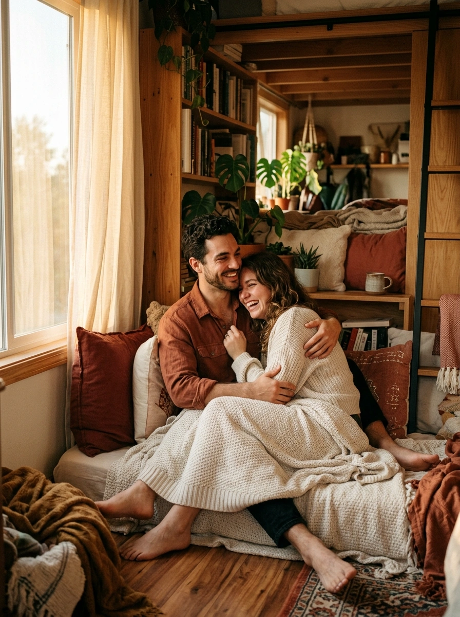 Layout Ideas Unique to Couples Sharing Barely 200 Square Feet Together