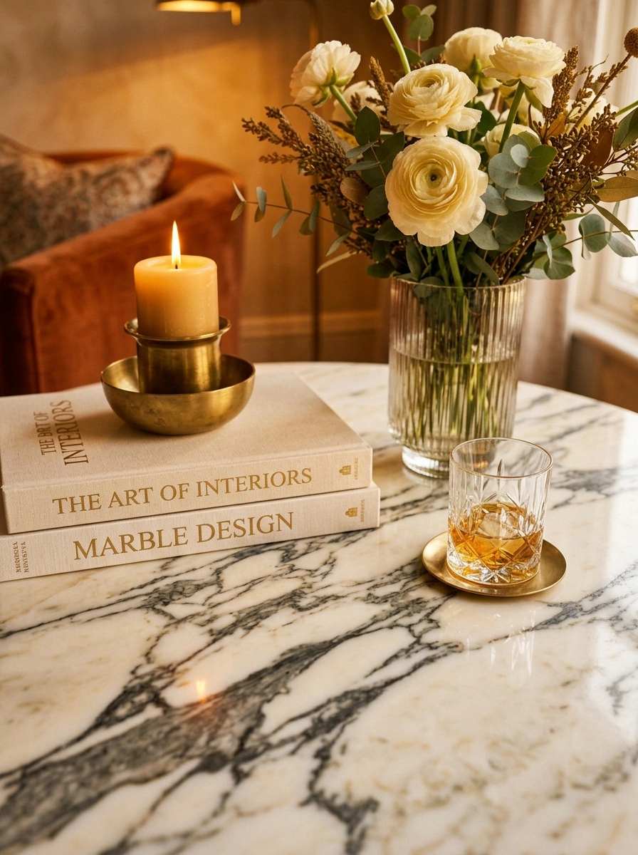 Marble and Stone Accents That Add Instant Weight to a Small Space