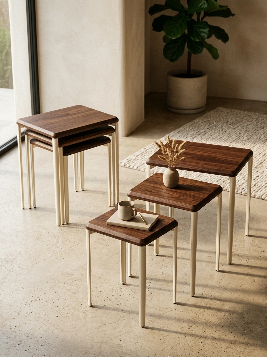 Nesting Tables That Disappear the Moment You Don't Need Them