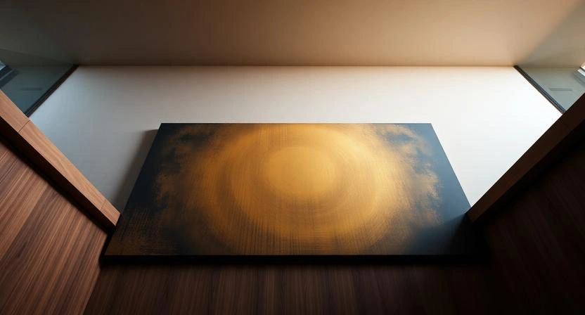 Oversized Art That Somehow Makes a Tiny Wall Feel Bigger