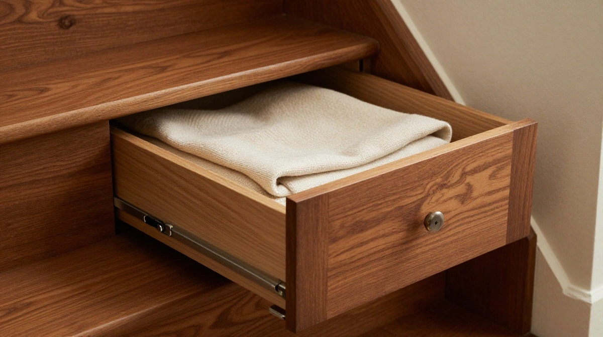 Storage Built Into Loft Stairs Solves Two Problems at Once
