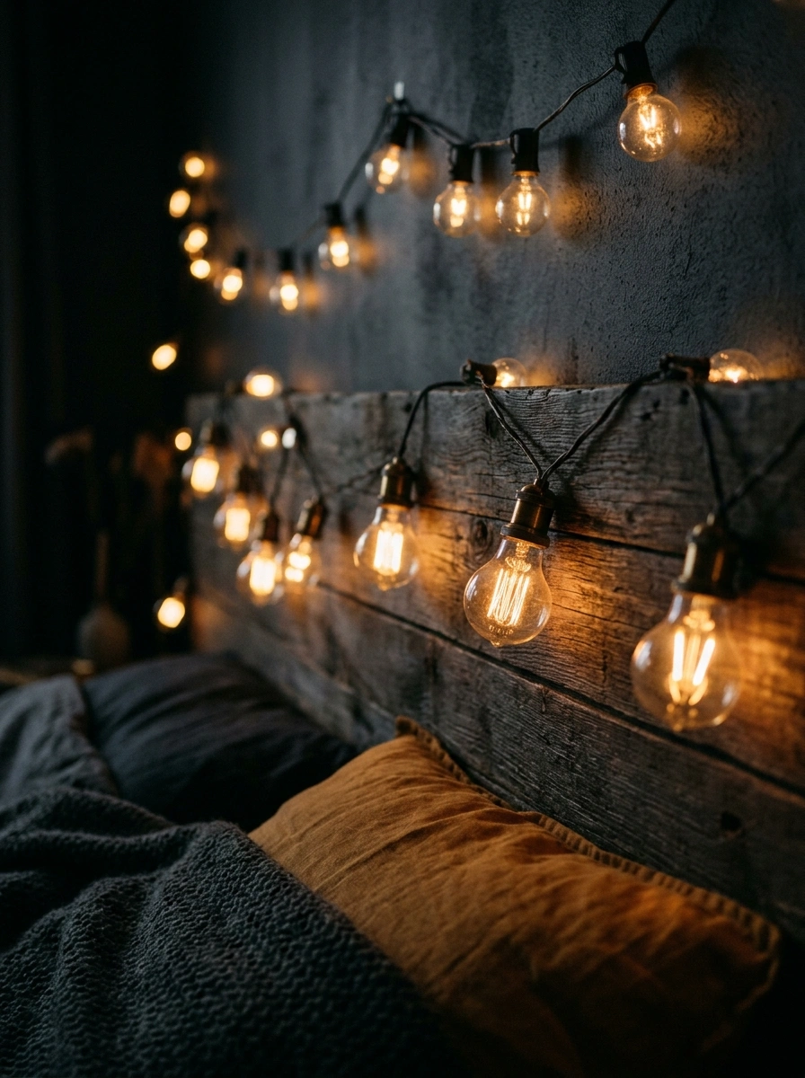 String Lights That Turn an Ordinary Wall Into Something Magnetic