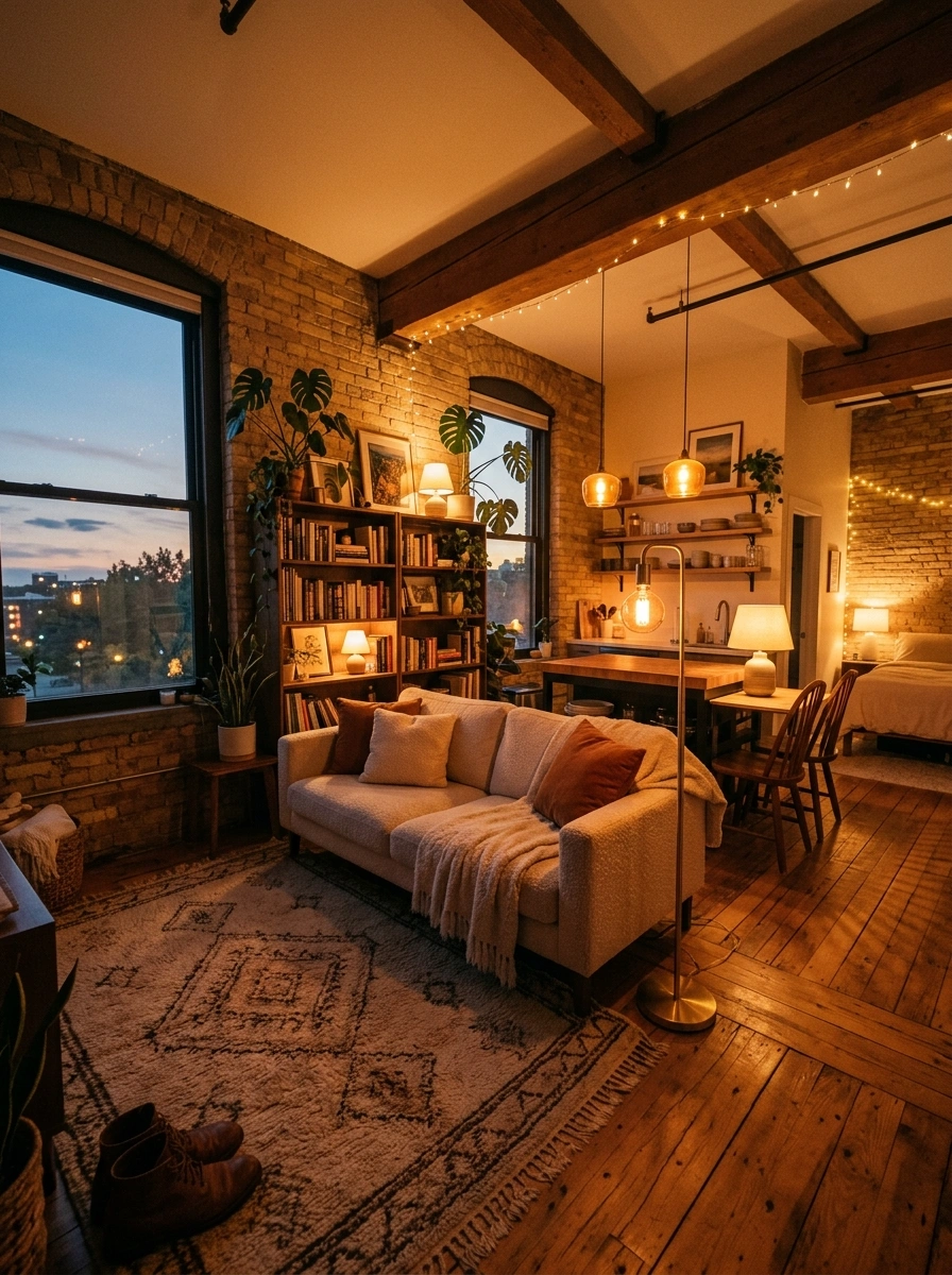 Studio Apartment Lighting Ideas That Rewrite the Rules of a Single Bulb