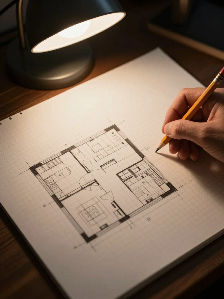 The First Sketch Decision That Determines How Livable a Tiny Room Feels
