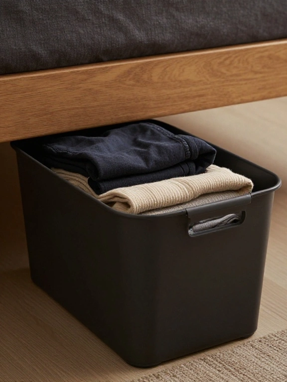 Under Bed Storage That Quietly Hides an Entire Season of Clothing
