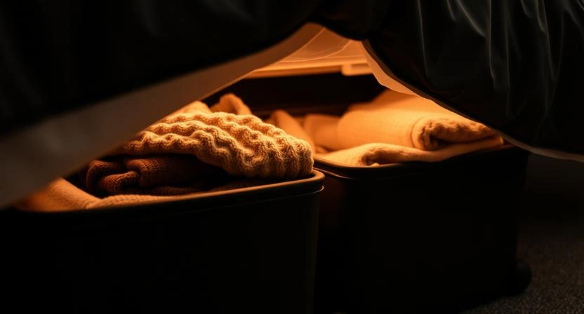 Under Bed Storage That Quietly Hides an Entire Season of Clothing