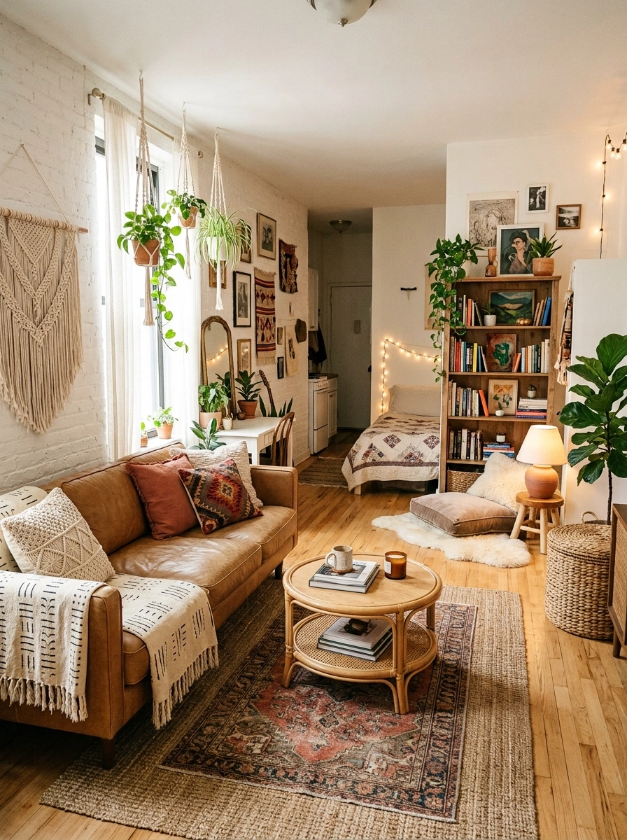 Boho Studio Apartment Decor