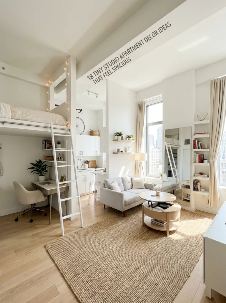 18 Tiny Studio Apartment Decor Ideas That Feel Spacious