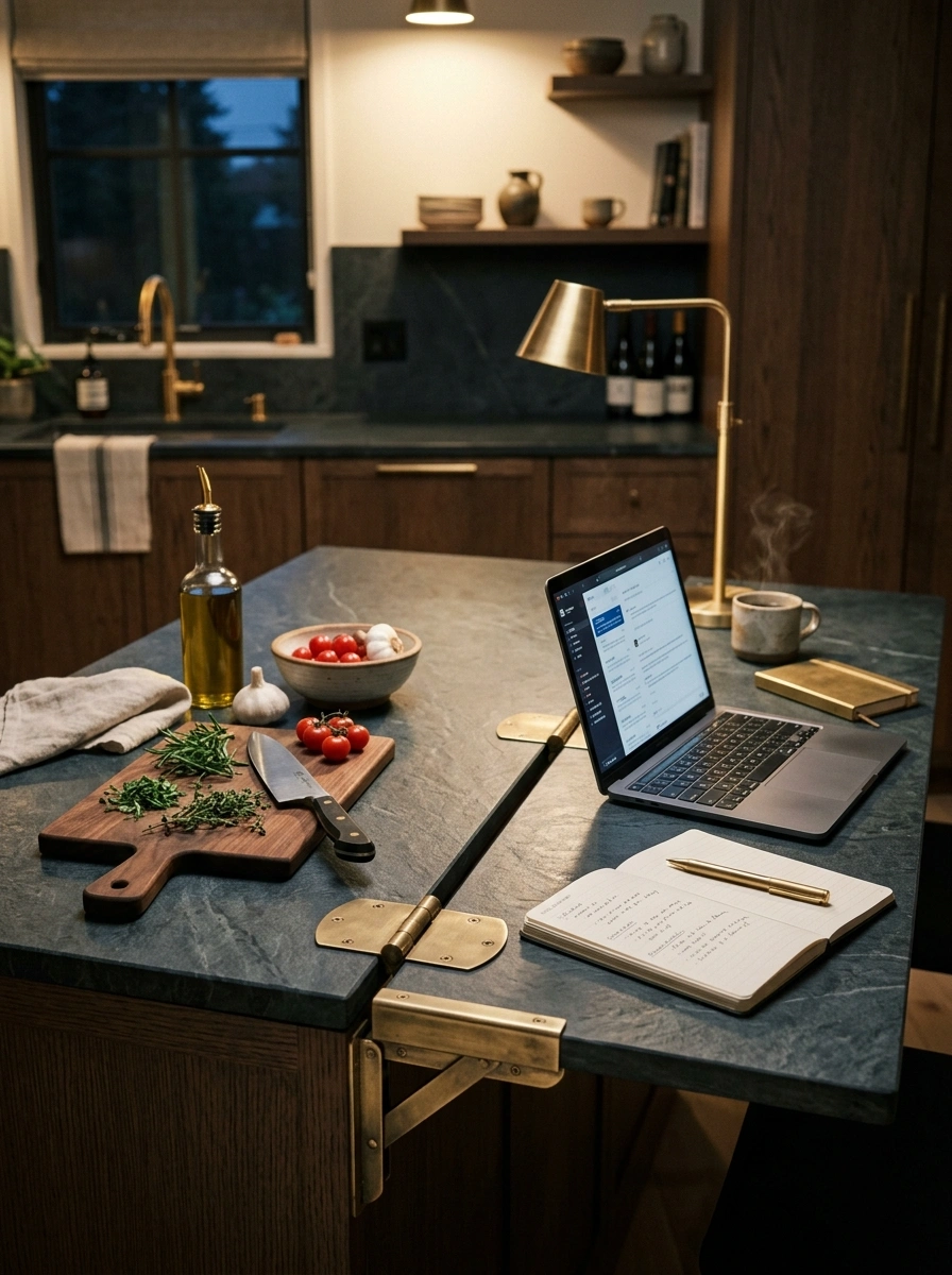 A Kitchen Corner Clever Enough to Disappear When Not in Use
